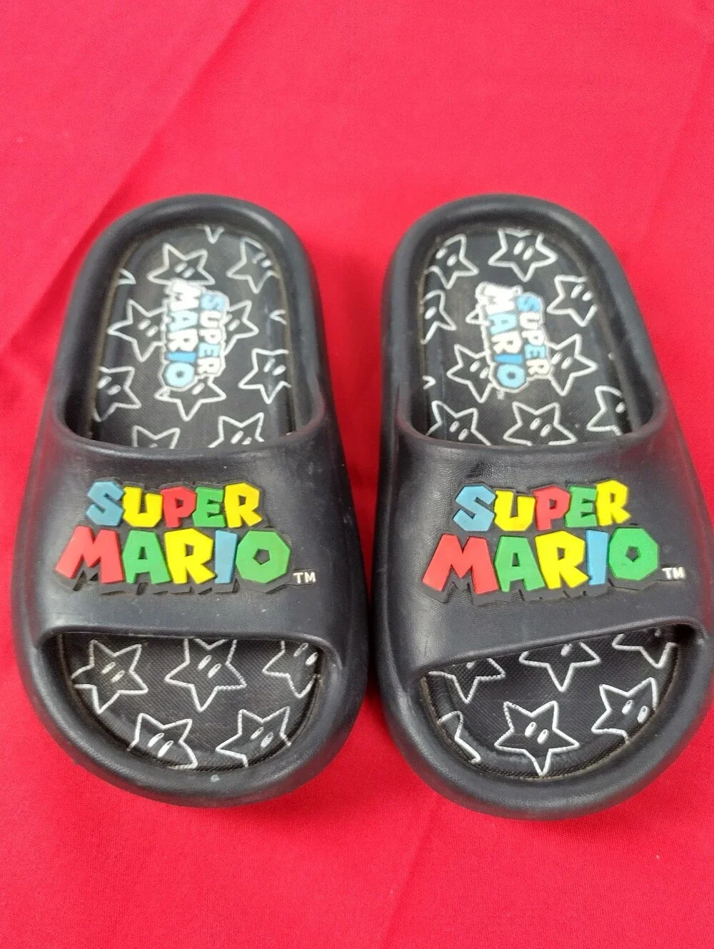 Super Mario Kids Size 10 Licensed Nintendo Men’s Slides Sandals Ground Up